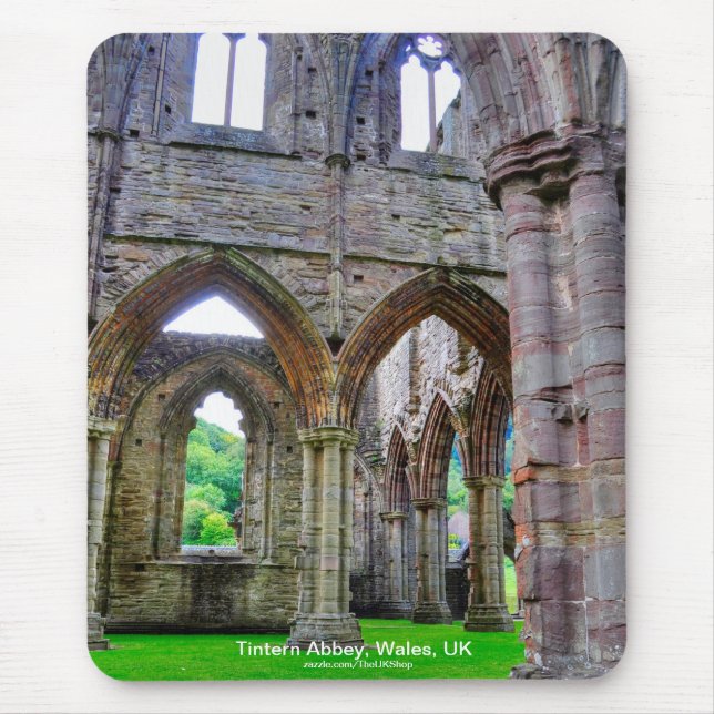 Ancient Tintern Abbey, Cistercian Monastery, Wales Mouse Mat (Front)