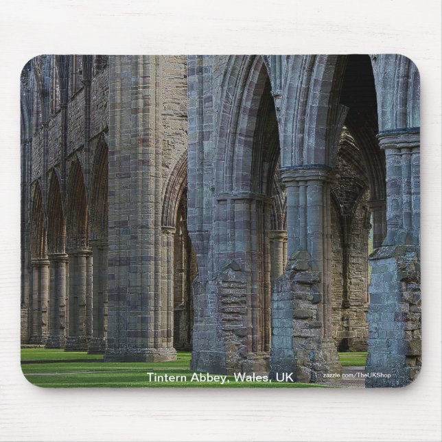 Ancient Tintern Abbey, Cistercian Monastery, Wales Mouse Mat (Front)