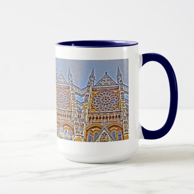 Ancient Tintern Abbey, Cistercian Monastery, Wales Mug (Right)