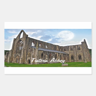 Ancient Tintern Abbey, Cistercian Monastery, Wales Rectangular Sticker