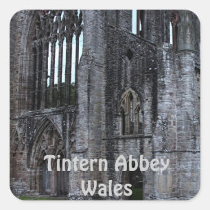 Ancient Tintern Abbey Cistercian Monastery Wales Square Sticker