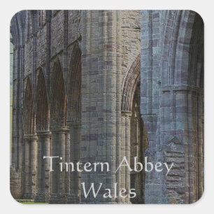 Ancient Tintern Abbey I Cistercian Monastery Wales Square Sticker