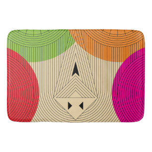 ancient triangle bath mat