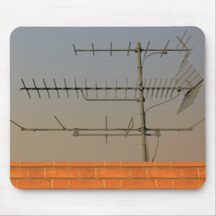 Ancient tv antenna mouse mat