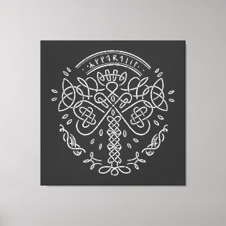 Ancient Viking Celtic Knotwork  - Tree of Life Canvas Print