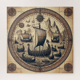 Ancient Viking Sailing Ships 4 Jigsaw Puzzle