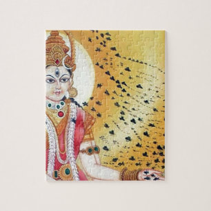 Ancient Vintage Artwork Goddess of the Honey Bees Jigsaw Puzzle