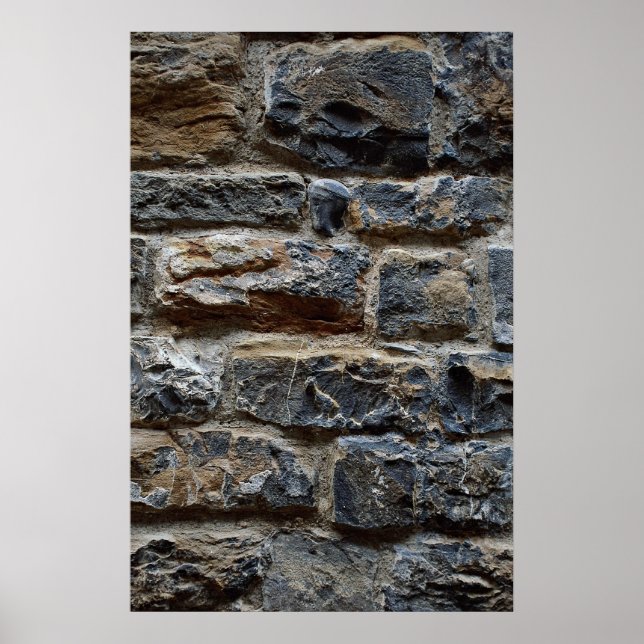 Ancient wall, Florence, Italy Poster (Front)