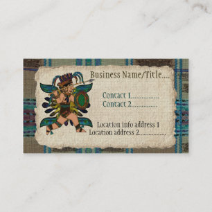 Ancient Warrior Native American Business Card