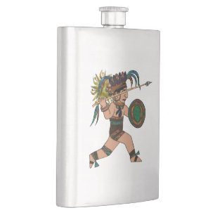 Ancient Warrior Native American Hip Flask