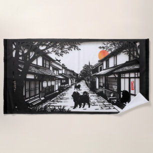 ANCIENT WHISPERS Chow Beach Towel