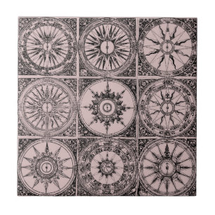 Ancient Wind Rose  Ceramics Chart Tile