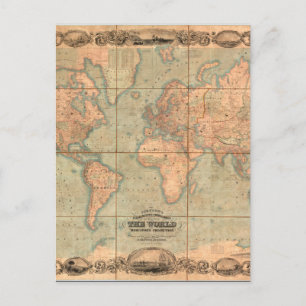 Ancient World Map 4 Postcard