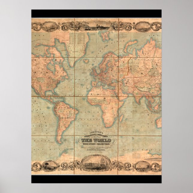 Ancient World Map 4 Poster (Front)