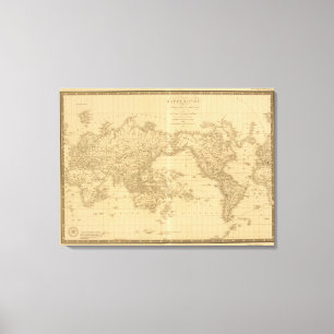 Ancient World Map Canvas Print