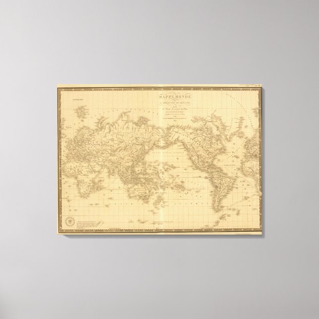 Ancient World Map Canvas Print (Front)