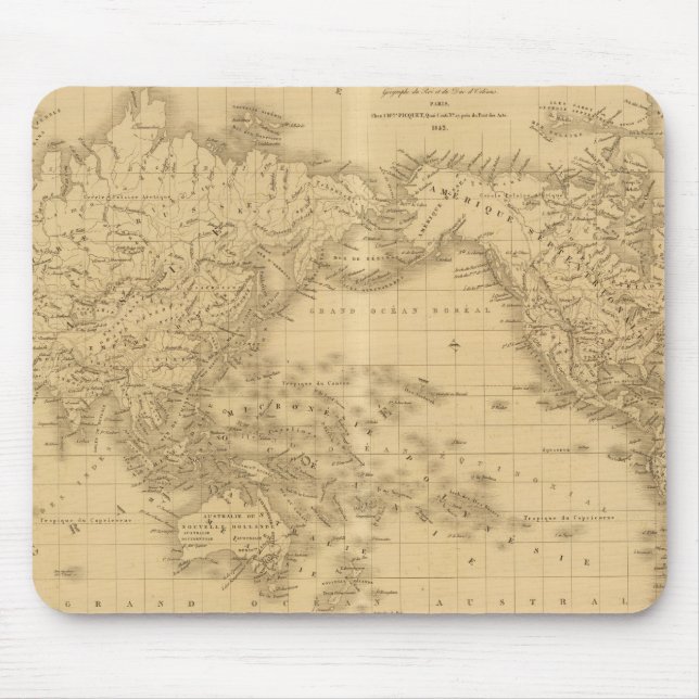 Ancient World Map Mouse Mat (Front)