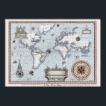 ancient world map No.1, tony fernandes Poster<br><div class="desc">a beautiful print from artist tony fernandes depicting the ancient world discoveries,  build these prints into a fantastic set perfect for all nautical fans and armchair sailors alike… artist signed prints available at www.tonyfernandes.co.uk</div>