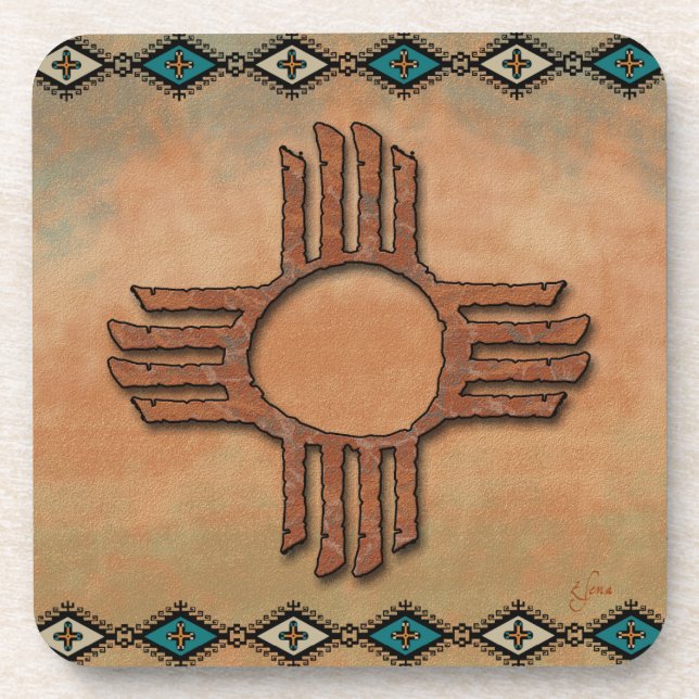 Ancient Zia Coaster (Front)