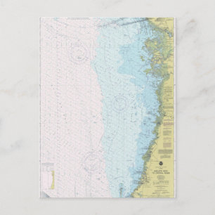 Anclote Keys to Crystal River Nautical Chart Postc Postcard