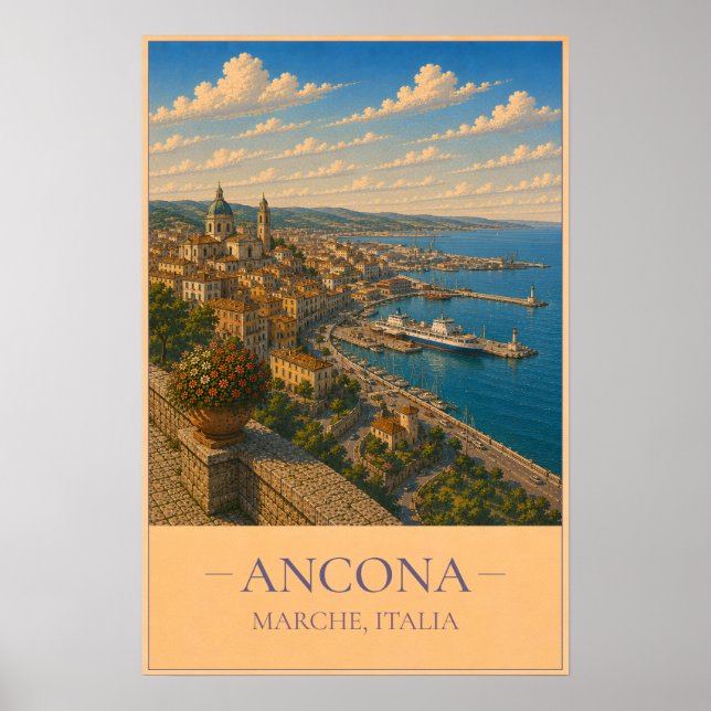 Ancona, Italy – Vintage Travel Poster (Front)