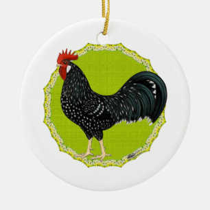 Ancona Rooster Ceramic Tree Decoration
