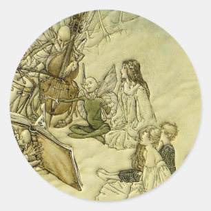 And a Fairy Song - Arthur Rackham Classic Round Sticker