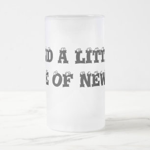 AND A LITTLE EYE OF NEWT ! FROSTED GLASS BEER MUG