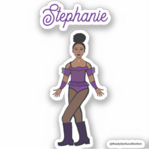 And a Name Dancer Stickers Purple Stones