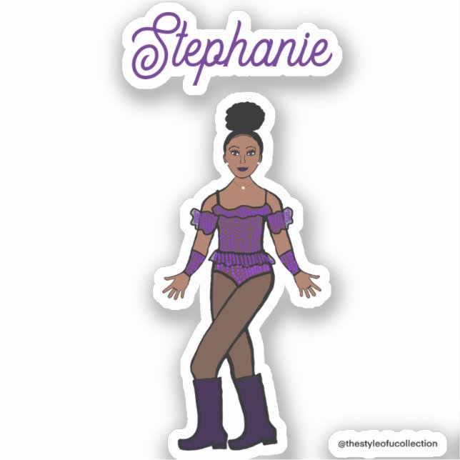 And a Name Dancer Stickers Purple Stones (Front)