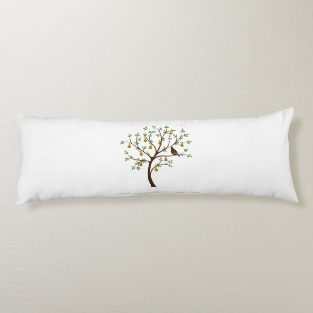 And a partridge in a pear tree body cushion (Back)