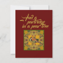 And a Partridge in a Pear Tree Flat Christmas Card