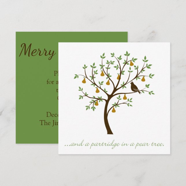 And a partridge in a pear tree invitation (Front/Back)