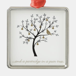 And a partridge in a pear tree metal tree decoration