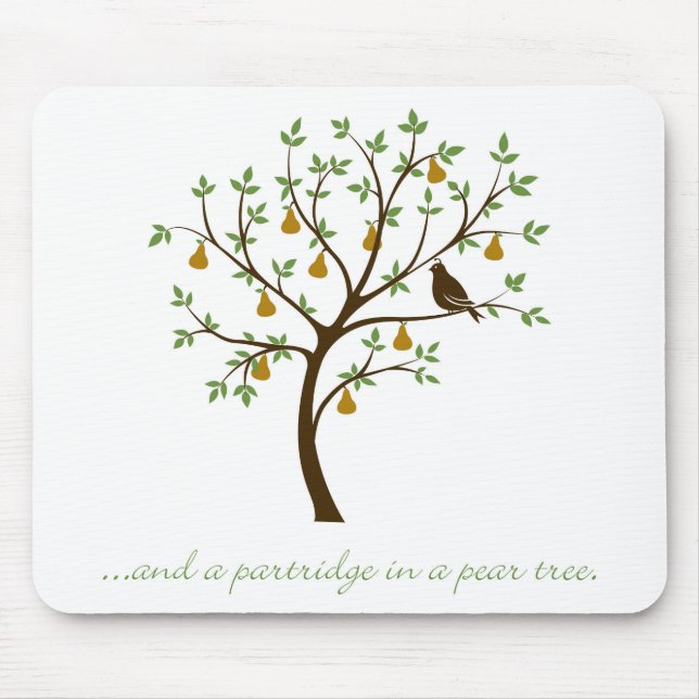 And a partridge in a pear tree mouse mat (Front)