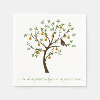 And a partridge in a pear tree napkin