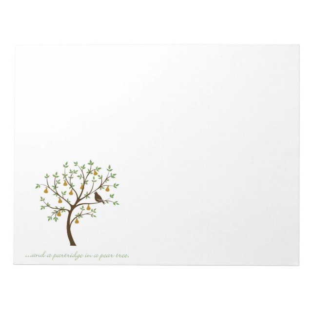 And a partridge in a pear tree notepad (Front)
