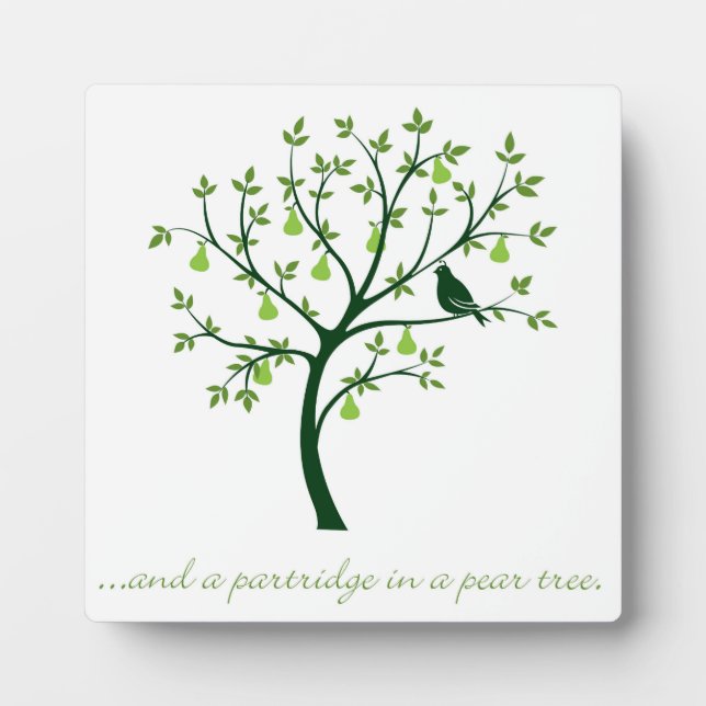 And a partridge in a pear tree plaque (Front)