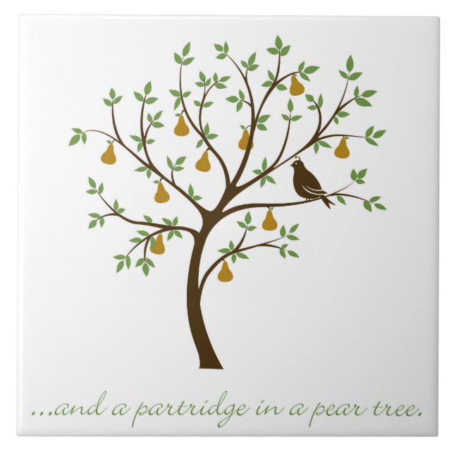And a partridge in a pear tree tile (Front)