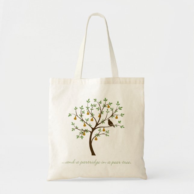 And a partridge in a pear tree tote bag (Front)