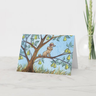 ...And a poo-oodle in a pear tree... Holiday Card