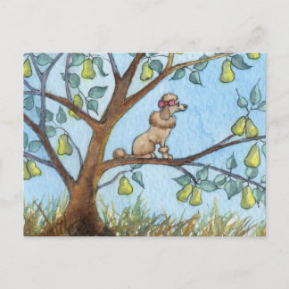 ...And a poo-oodle in a pear tree... Postcard