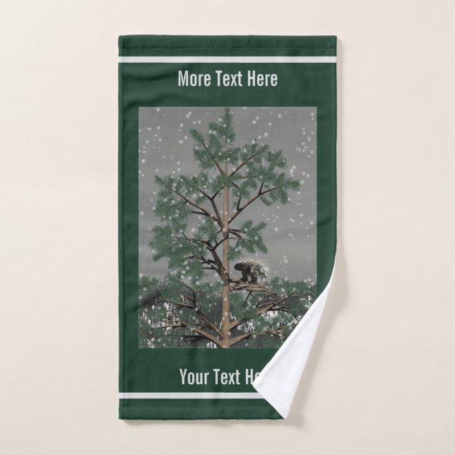 And A Porcupine In A Pine Tree Hand Towel (Hand Towel)