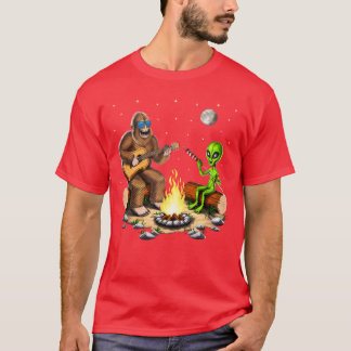 and Alien Camping funny T-Shirt