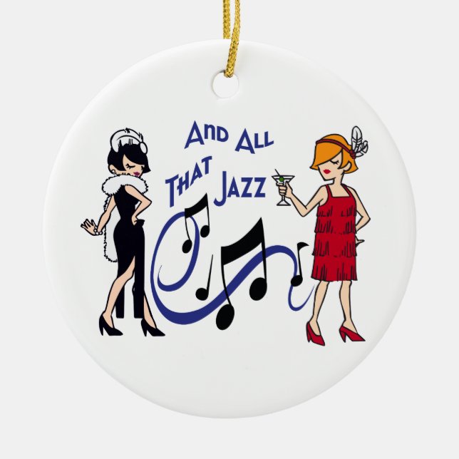 And All That Jazz Ceramic Tree Decoration (Front)