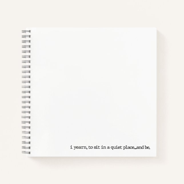 "...and be." Speciality Spiral Poetry Journal (Front)