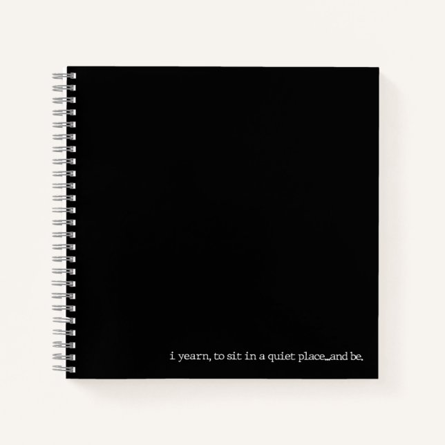 "...and be." Speciality Spiral Poetry Journal (Front)