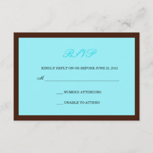 and Brown Wedding RSVP Card