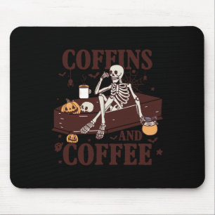 And Coffee Funny Skeleton Halloween Mouse Mat