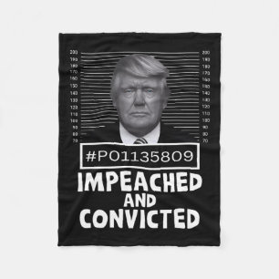 And Convicted Felon 45 Funny Anti Trump Mugshot Fleece Blanket